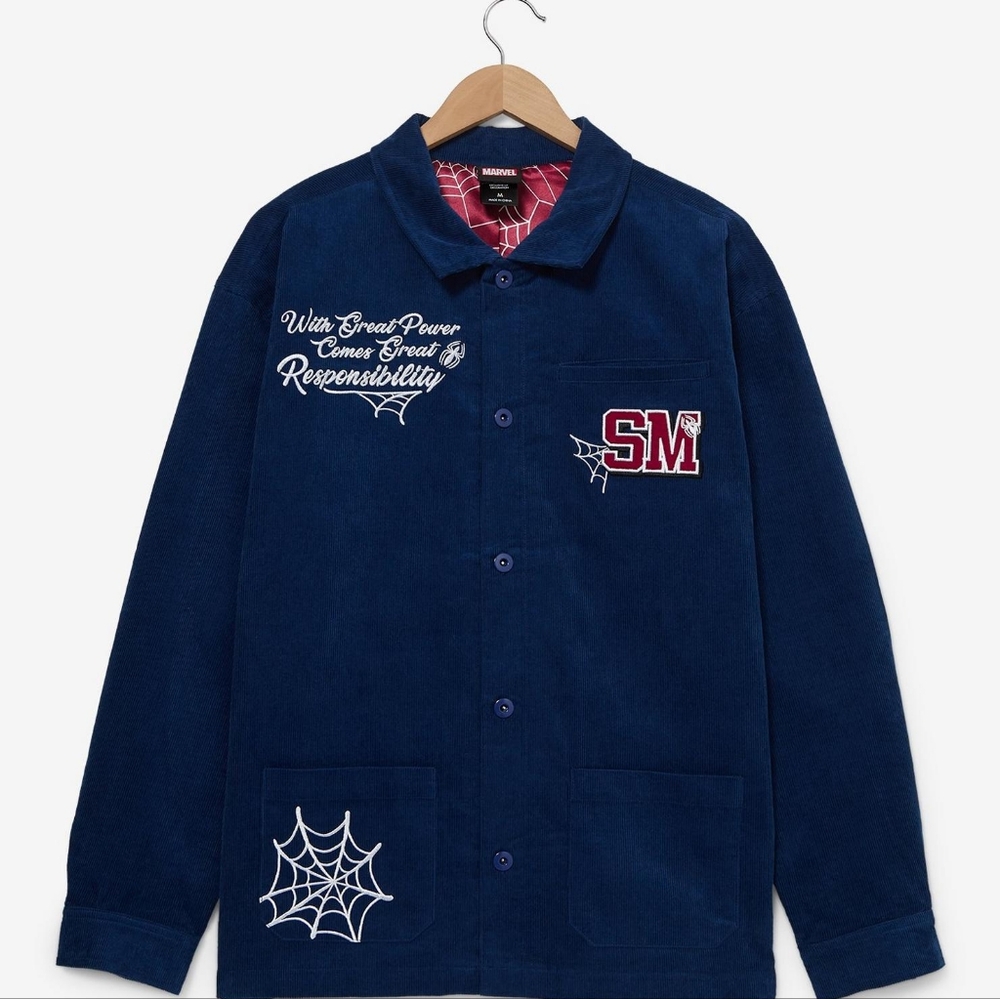Marvel Spider-Man Embroidered Icons Chore Jacket - BoxLunch Exclusive